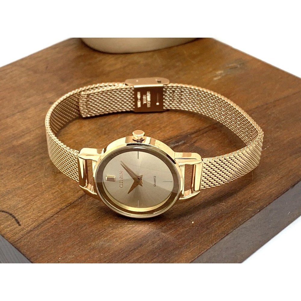 Citizen Women's Watch EZ7003-51X Quartz Rose Gold Mesh Band Steel Petite 26mm - Picture 6 of 12